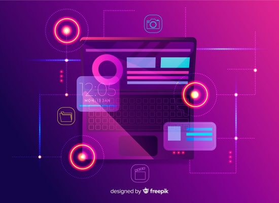 top-view-dark-laptop-background-template_52683-7080
